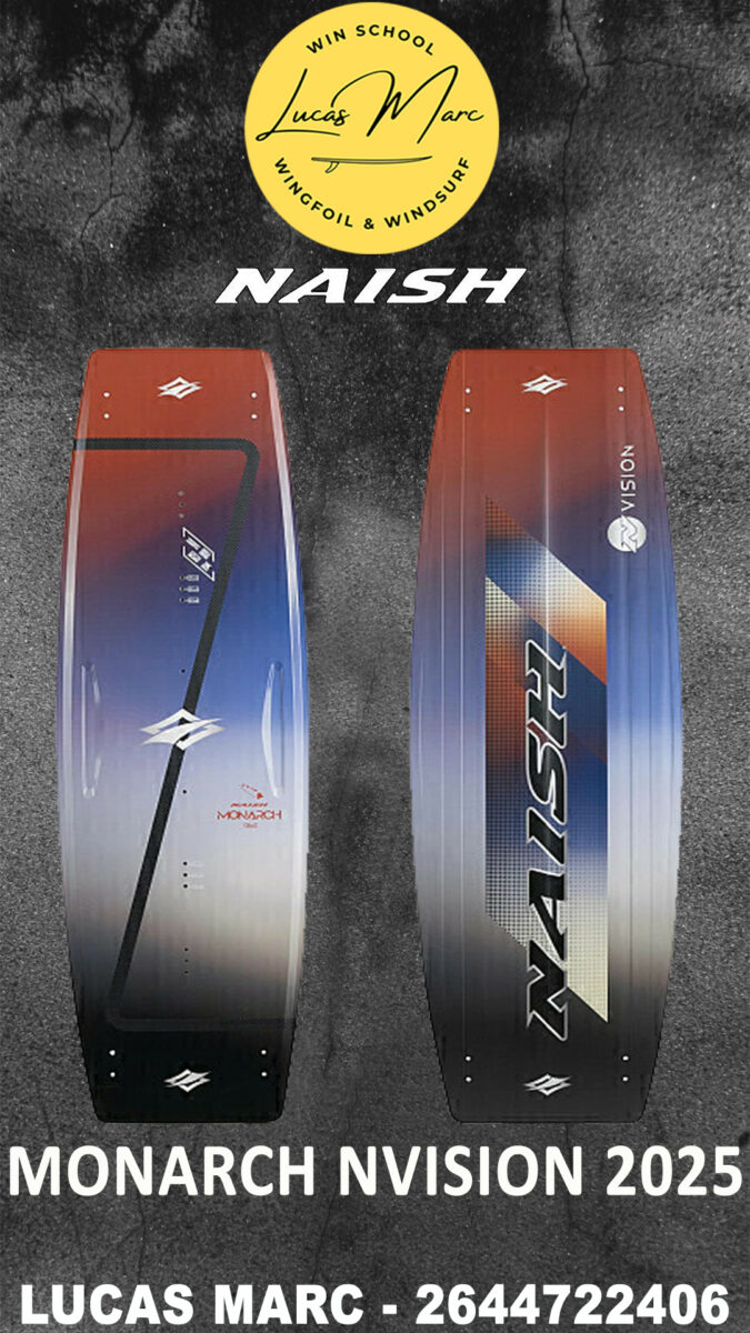 TABLA KITE MONARCH NVISION NAISH 2025