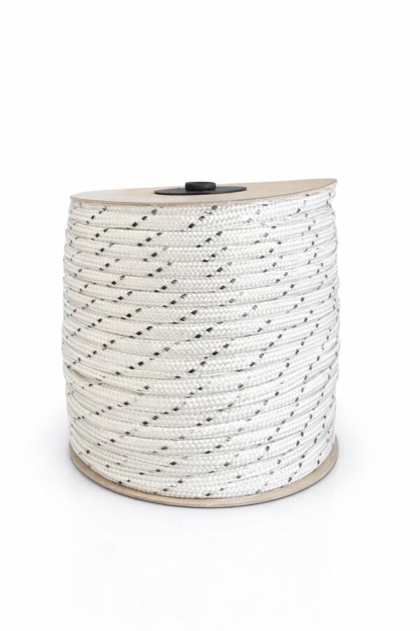 Cabo Nautico De Polipropileno 8mm X 100 Mts Bco Con Negro