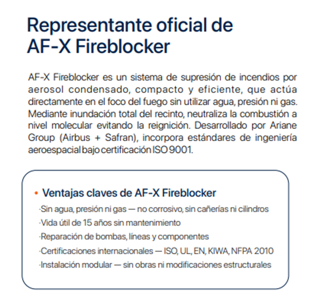 Protección contra incendios para embarcaciones